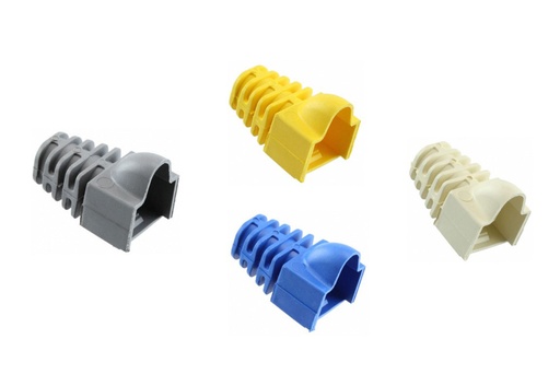 [1933943-2] Modular Plug Shielded Hooded Boot for Category 6A/6 Plugs, .310 mm, Gray