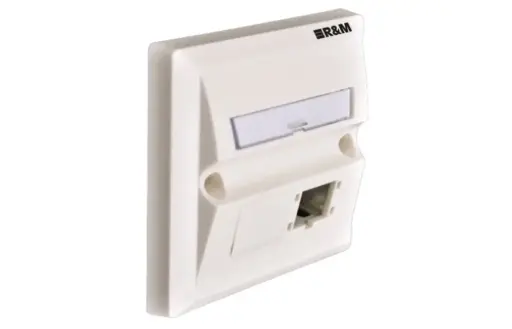 [R795068] BS FACEPLATE 86X86, 2X1 PORT, WHITE (REQUIRES STANDARD MODULES) 