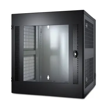 [AR100] NetShelter WX 13U w/Threaded Hole Vertical Mounting Rail Glass Front Door Black 