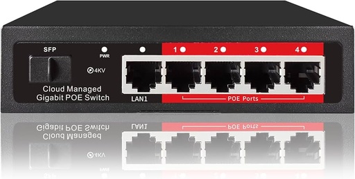 [HVP9806V6]  4 PORT SWICH POE
1 PORT PD POWER RECEIVING
1 UP LINK

