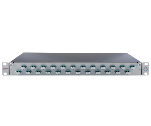 [41522000ZY] Fiber Patch Panel 1U 48 LC (12 LCD) Multi Mode , Full Loaded with Adapters, Ceramic Sleeve and 48 Pigtails MM OM3 2meter						