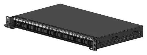 [N439.4SNB] LANmark-OF Patch Panel Snap-In Sliding Black 