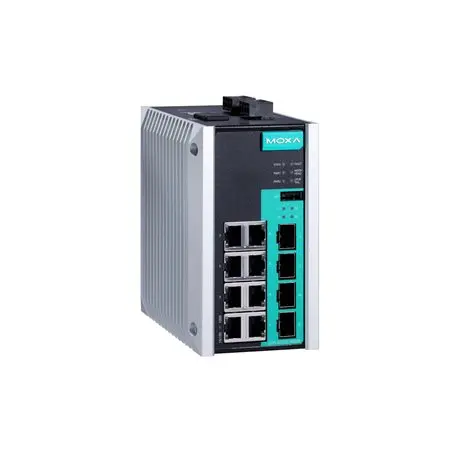 [EDS-G512E-4GSFP-T] Managed full Gigabit Ethernet switch with 8 10/100/1000BaseT(X) ports, and 4 100 /1000Base SFP slots, -40Â°C to 75Â°C operating temperature 