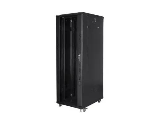 [AWAL 47U 900X450 FSC] AWAL Free standing cabinet, front glass door, removable side and rear doors, fan-4no's. shelf-1no's, PDU 6 Way -1no's, Castor wheel-4 no's, Black color