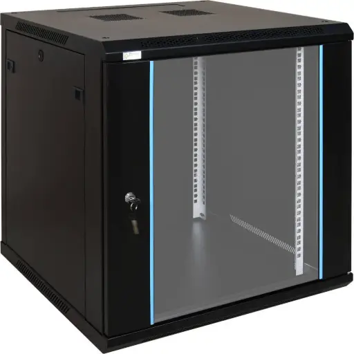 [AWAL 12U 600X600 WMC] AWAL Wall mount cabinet, front glass door, removable side doors, fan-2no's. shelf1no's, PDU 6 Way -1no's, Black color