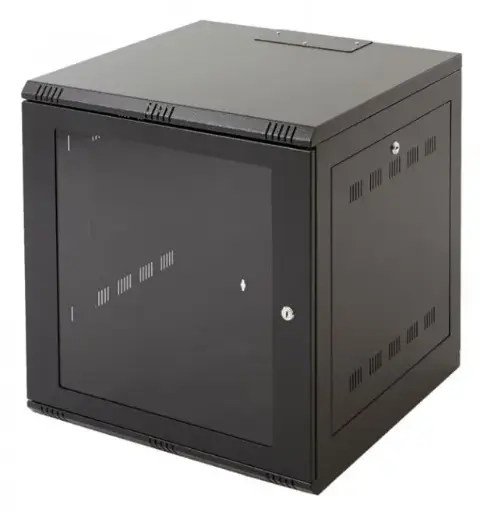 [AWAL 15U 600X600 WMC] AWAL Wall mount cabinet, front glass door, removable side doors, fan-2no's. shelf1no's, PDU 6 Way -1no's, Black color