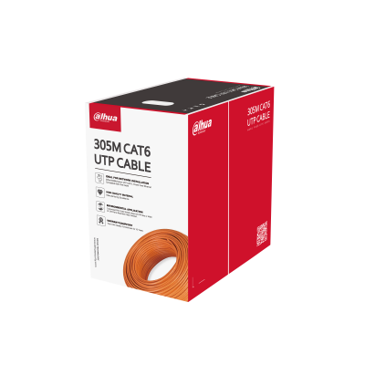 [PFM922I-6UN-C] 305.0 m (1000 ft)/carton UTP CAT6, power over Ethernet, compatible with one cable, Manufacturing excellence, Customized PVC outer sheath; meet CE CPR Eca flame retardant class certified, 10-year warranty