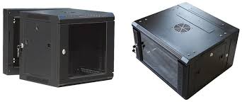 [B-9U600X800-WM] CABINET 9U 600X800 WITH 2 FAN, 1 FIXED SHELF, BRACKET SET, BLACK 9005