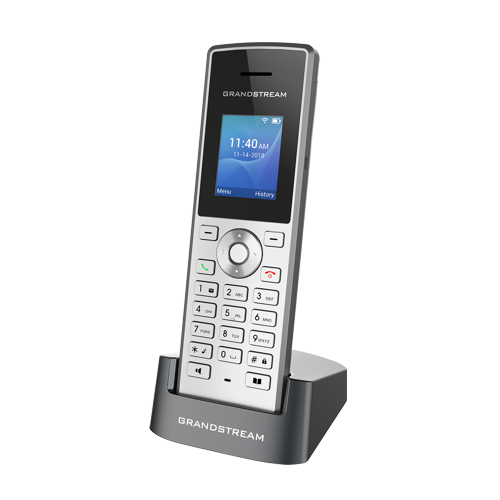 [WP822] Dual-band Wi-Fi with efficient antenna design and advanced roaming support
2 SIP accounts, 2 lines
HD voice & dual MIC design with AEC and Noise Shield Technology
Rechargeable 2000mAh battery, 8 hour talk time, 200-hour standby
Integrated Bluetooth to connect headsets
Configurable button for push-to-talk
Micro USB port and 3.5mm headset jack