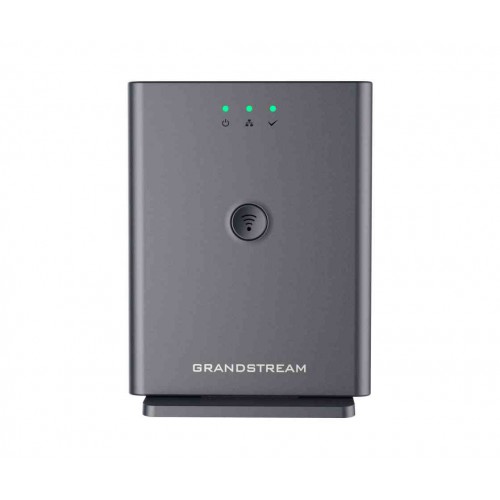 [DP752] Pairs with up to 5 of Grandstream’s DP series DECT handsets via instant pairing using a dedicated pairing button,Up to 10 SIP accounts per system; up to 10 lines per handset,Support outdoor range of up to 400 meters with the DP730 or up to 350 meters with DP722/DP720 as well as indoor range up to 50 meters