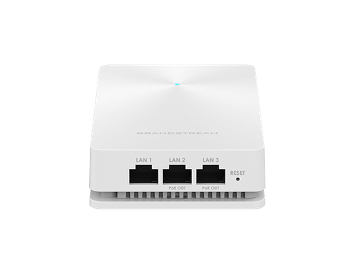 [GWN7624] is an In-wall Wi-Fi access point ideal for small-to-medium sized businesses, offers 4x4:4 MU-MIMO technology on the 5G band and 2x2:2 MU-MIMO on the 2.4G band.